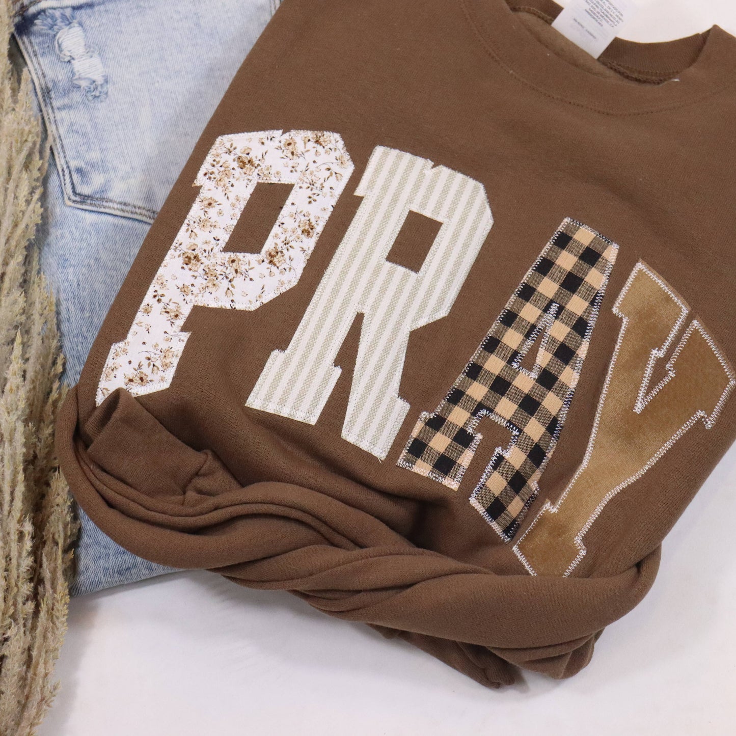 PRE-ORDER Pray Sweatshirt (brown)