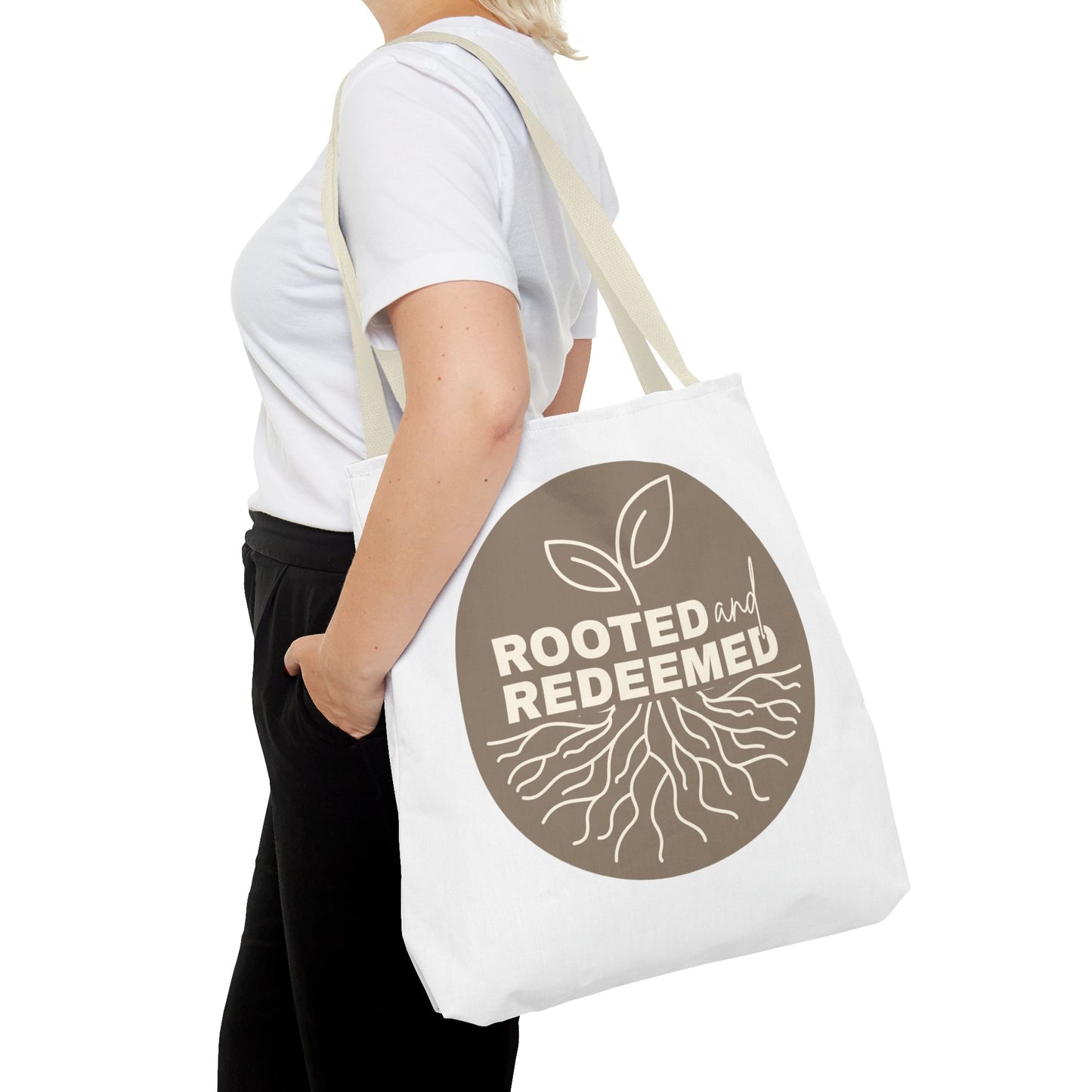 Rooted and Redeemed Tote – Faith You Can Carry