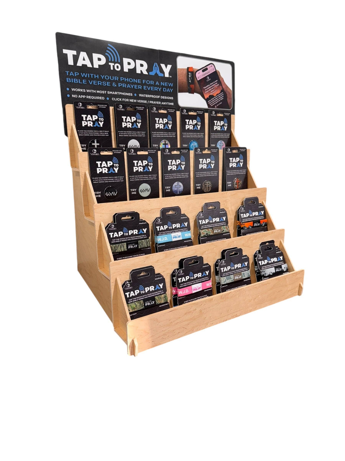 Tap To Pray™ Wristbands - Forest & Tree Bark Camo