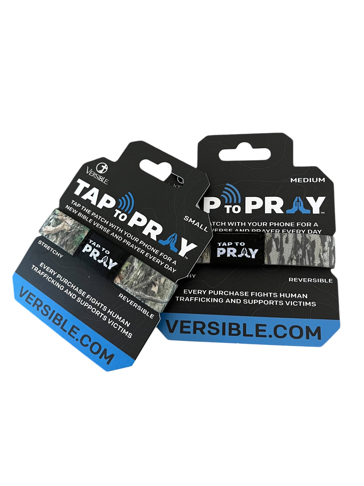 Tap To Pray™ Wristbands - Forest & Tree Bark Camo