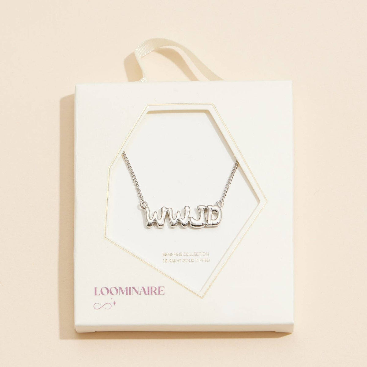 WWJD Script Necklace | Gold Dipped Faith Necklace